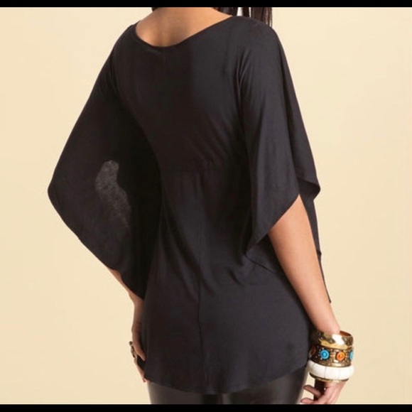 V-NECK BLOUSE BLACK LOOSE LOOK - Picture 4 of 8